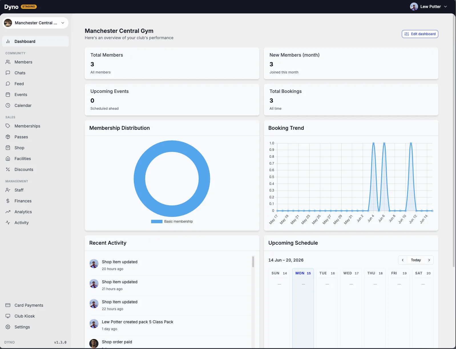 The Finances page on the Dyno dashboard, with revenue and payouts