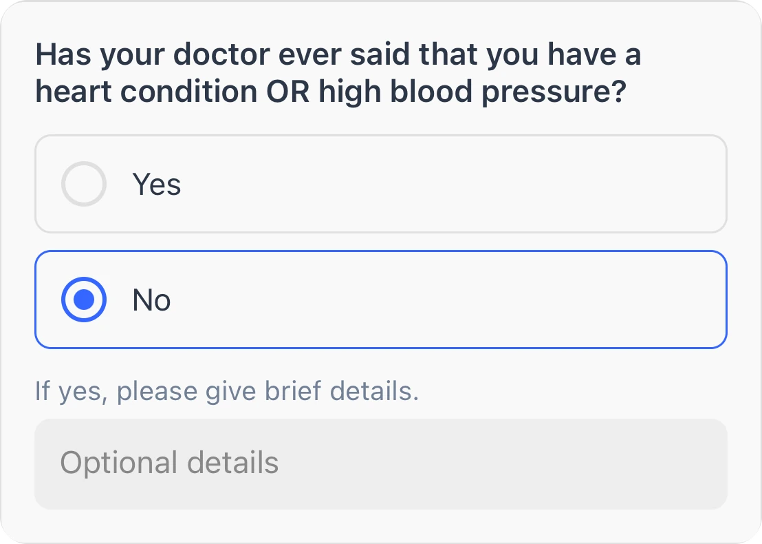 A Yes or No question a member answers in the app